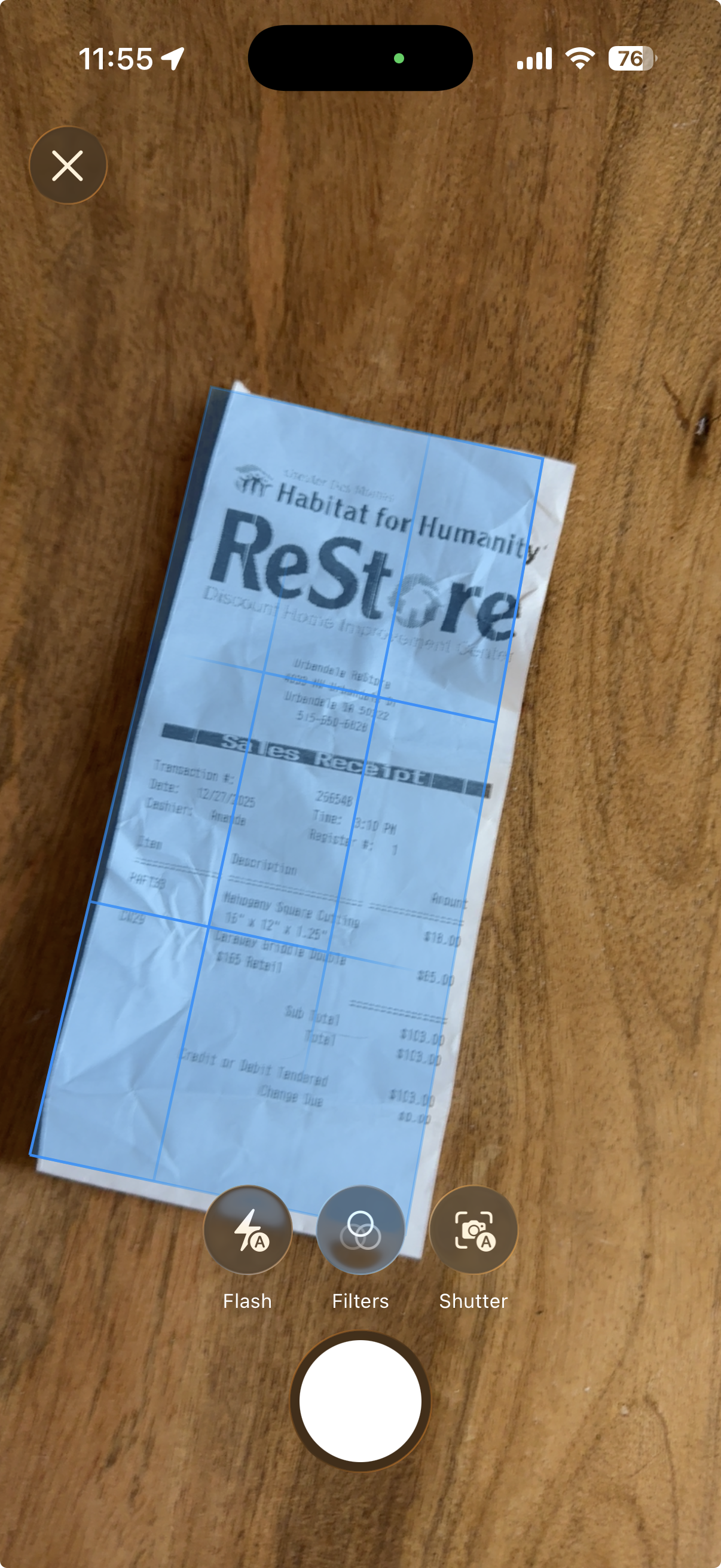 Scan receipts and documents